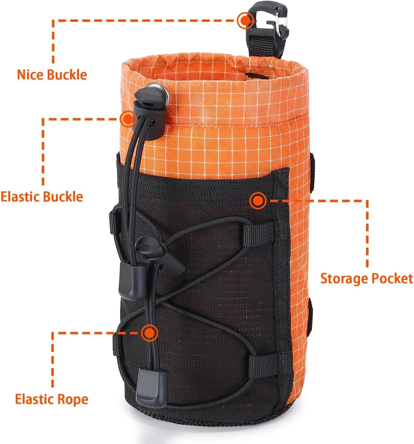 Outdoor Multifunctional Water Bottle Holder,Portable Shoulder Strap Bottle Carrier,Backpack Accessories for Hiking Hunting and Travelling 2 Pairs