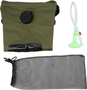Outdoor Solar Heated Portable Camping Shower Bag for Hiking Green PVC 20L