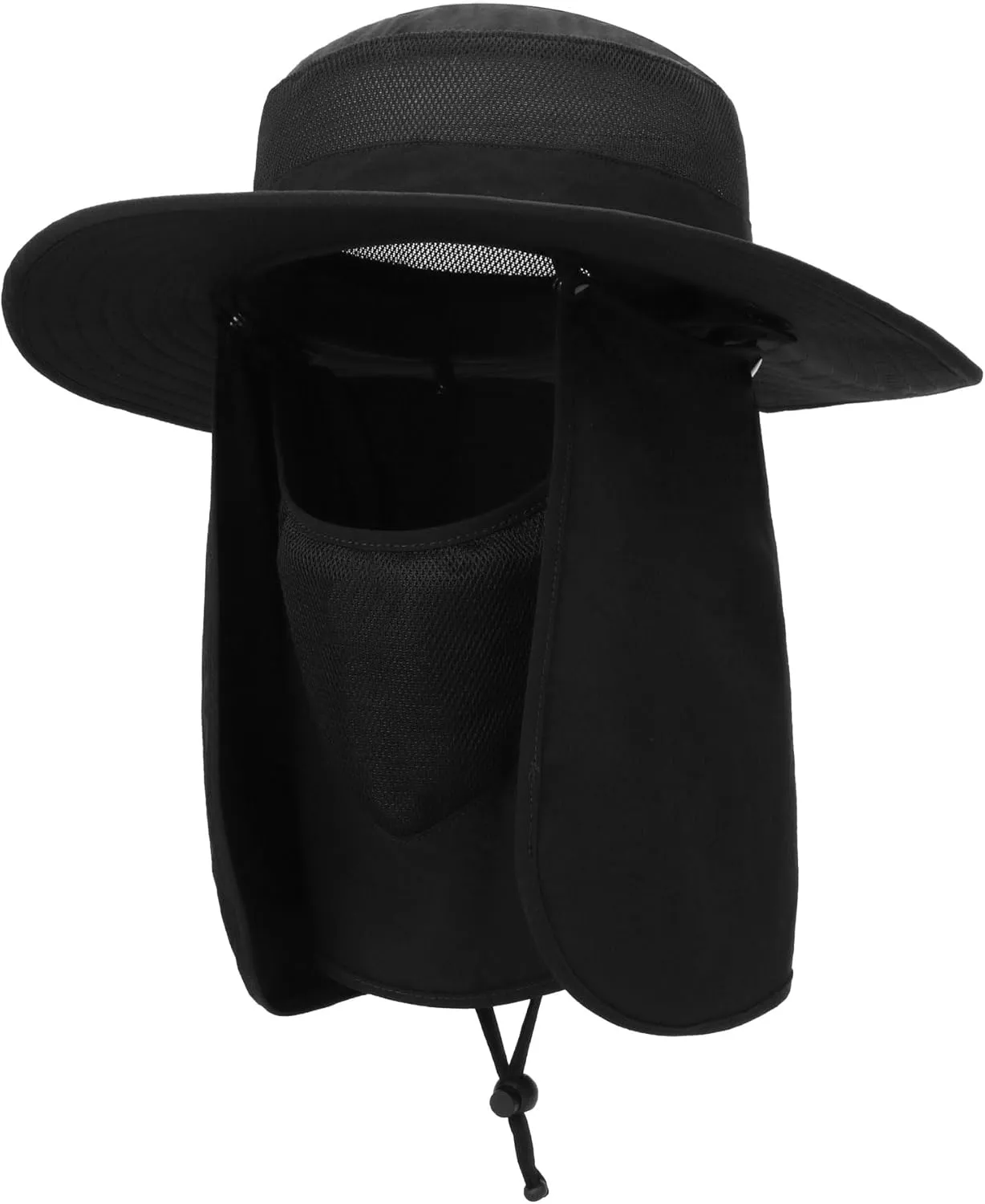 Outdoor Sun Hat UPF 50 Protection Waterproof Fishing hat Face Cover Summer Neck Flap Hat