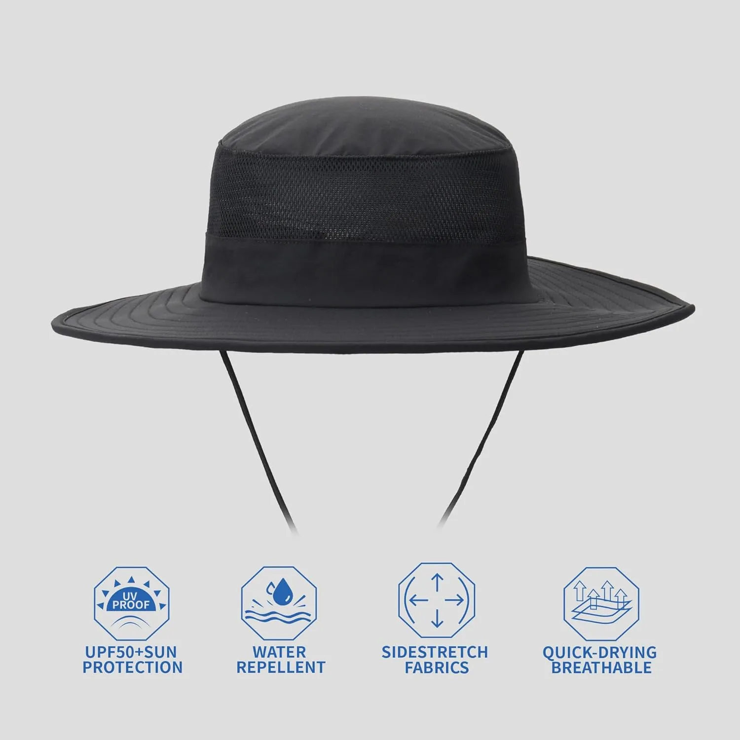 Outdoor Sun Hat UPF 50 Protection Waterproof Fishing hat Face Cover Summer Neck Flap Hat