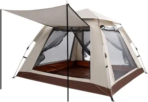 Outdoor Travel Camping Tent Automatic Quick-Opening Tent Portable Rainproof Sunshine-Proof Tent Hiking Fishing Sunshine Shelter (S 3 4 Person One Size)