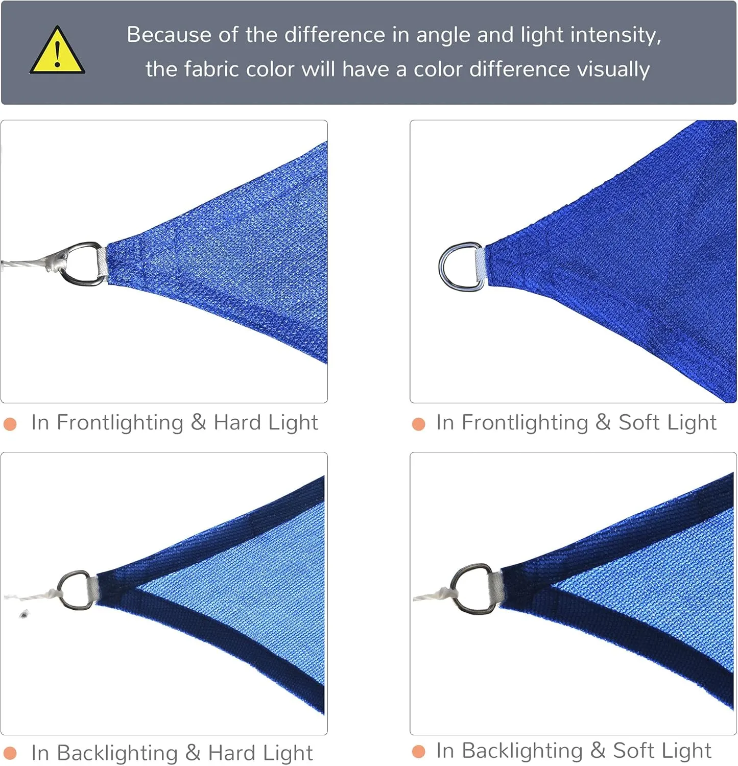 Outsunny 16' x 20' Sun Shade Sail Canopy Outdoor Shade Sail Cloth for Patio Deck Yard with D-Rings and Rope Included, Blue