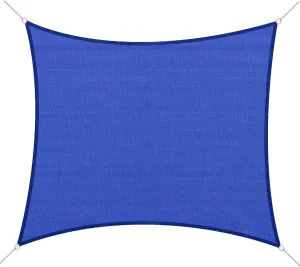 Outsunny 16' x 20' Sun Shade Sail Canopy Outdoor Shade Sail Cloth for Patio Deck Yard with D-Rings and Rope Included, Blue