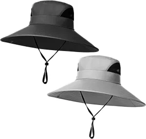 Oversize Sun Hat Men XXL Wide Brim Bucket Hat Big Head Waterproof UPF 50  Summer Sun Cap for Fishing Hiking Safari