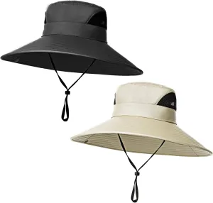 Oversize Sun Hat Men XXL Wide Brim Bucket Hat Big Head Waterproof UPF 50  Summer Sun Cap for Fishing Hiking Safari