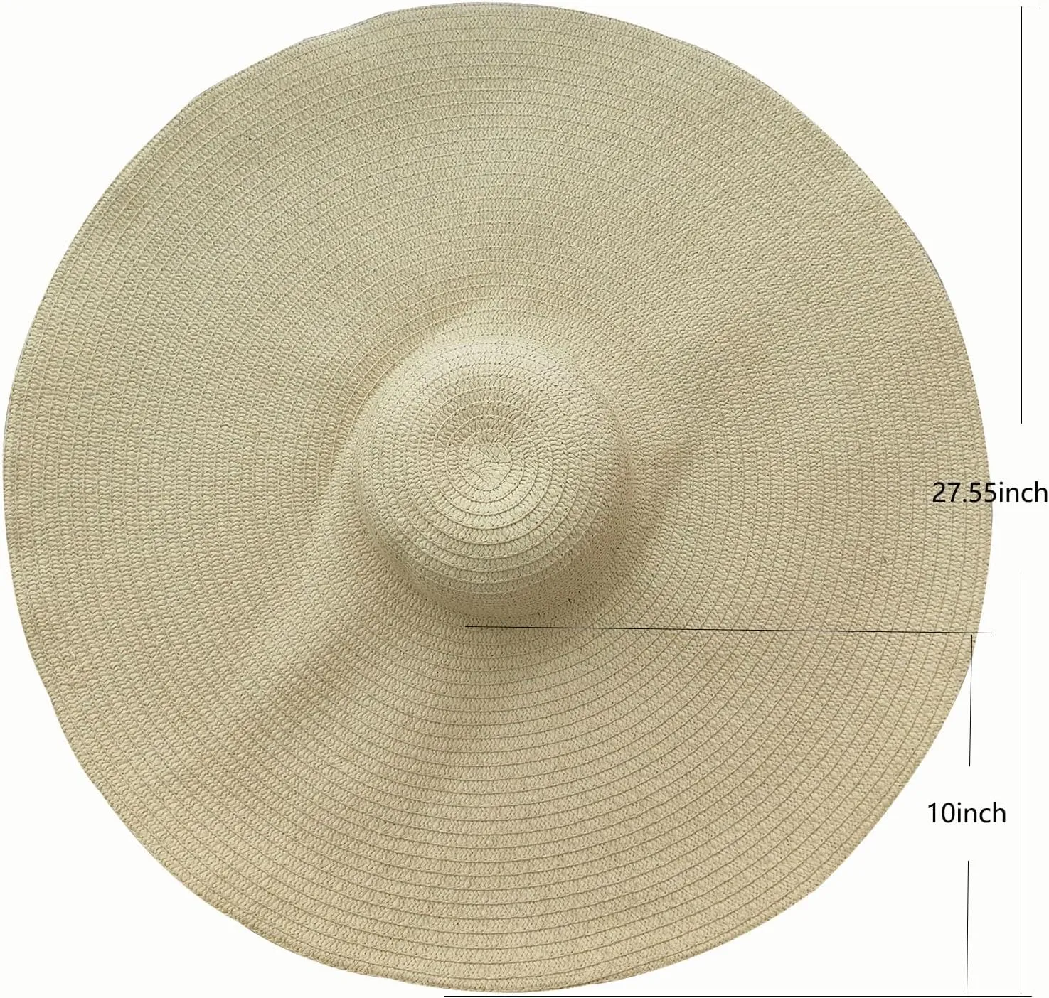 Oversized Beach Straw Hats for Women Extra Large Wide Brim Beach Hat Foldable Roll up Floppy Sun Hat