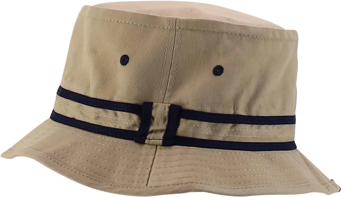 Oversized XXL Roll Up Bucket Hat with Stripe Band