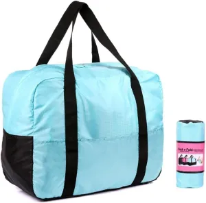 Pack n Fold Foldable Travel Duffel Bag (Blue)