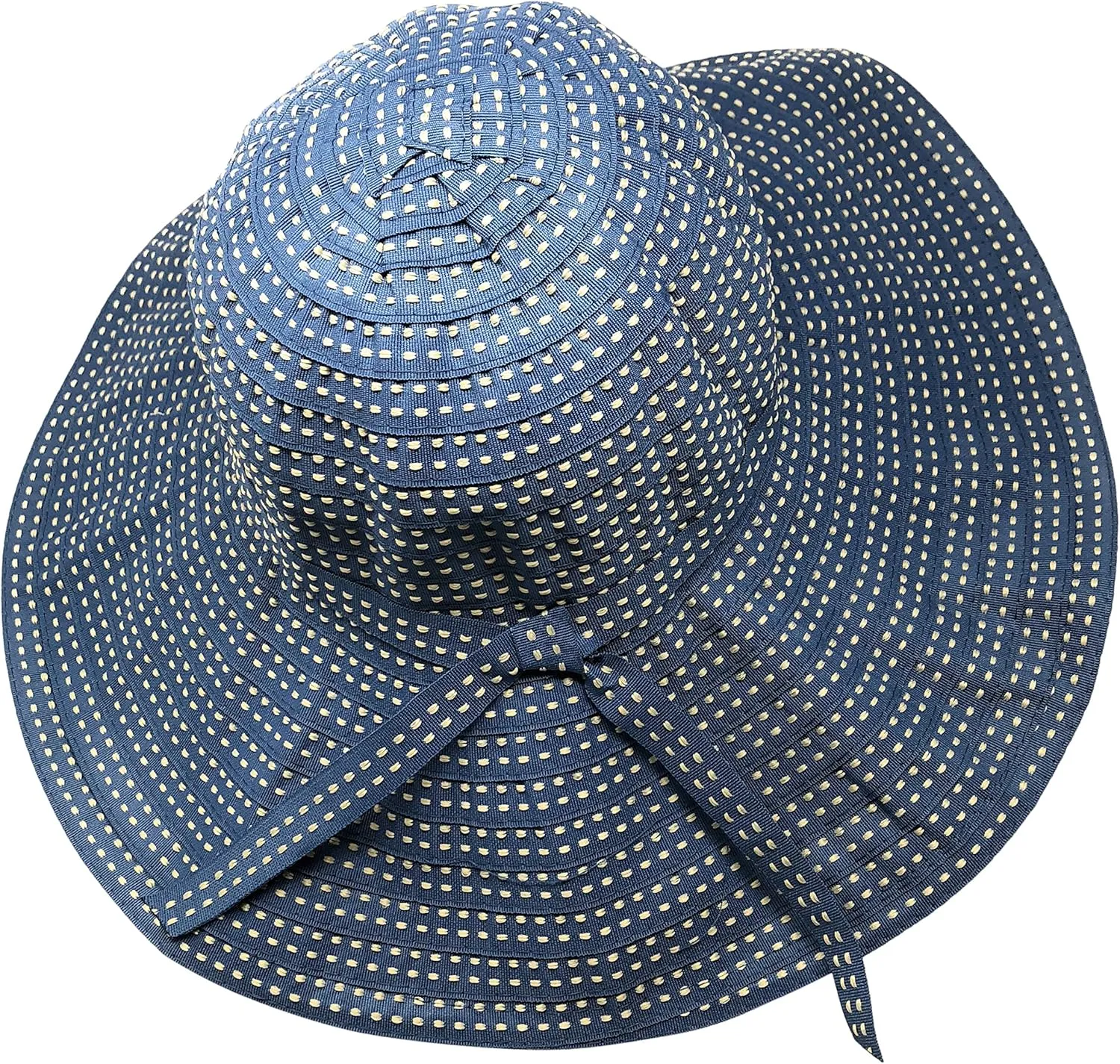 Packable Ribbon Crusher Sun Shade Beach Hat, Adjustable Wide Shapeable Brim, SPF UPF 50 UV Protection