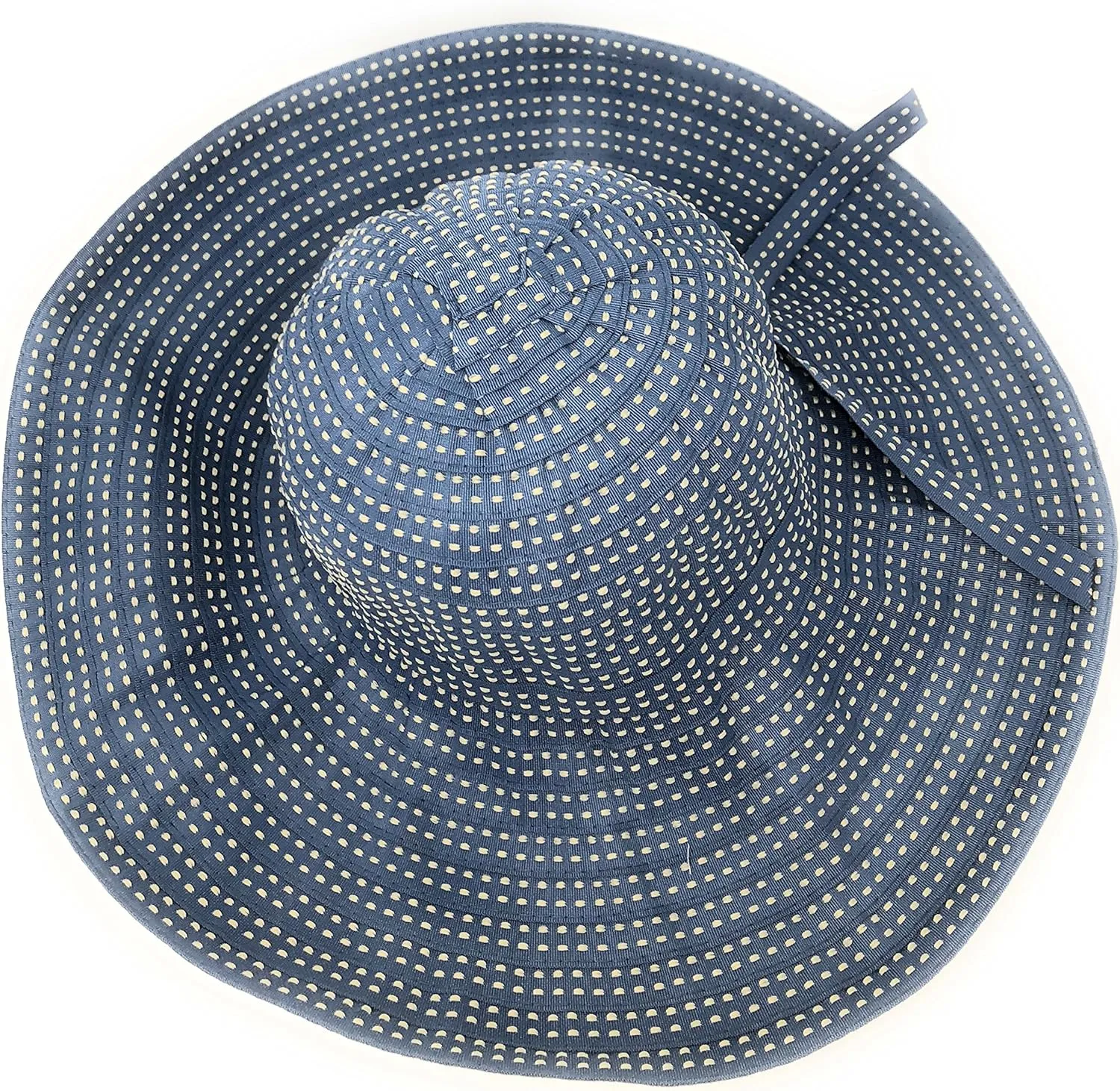 Packable Ribbon Crusher Sun Shade Beach Hat, Adjustable Wide Shapeable Brim, SPF UPF 50 UV Protection