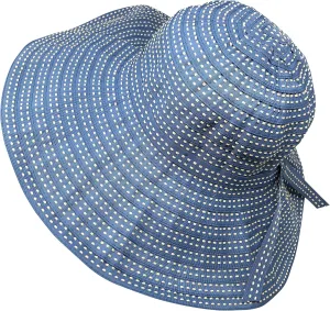 Packable Ribbon Crusher Sun Shade Beach Hat, Adjustable Wide Shapeable Brim, SPF UPF 50 UV Protection