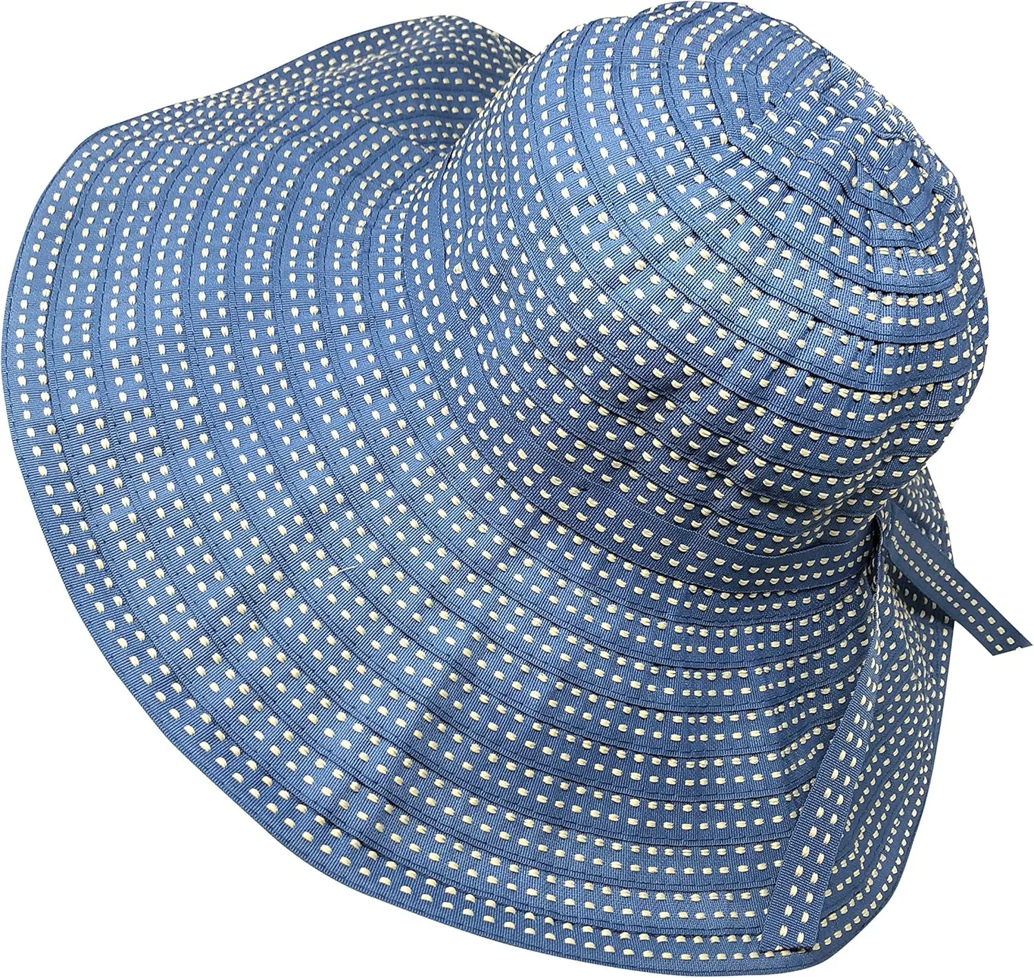 Packable Ribbon Crusher Sun Shade Beach Hat, Adjustable Wide Shapeable Brim, SPF UPF 50 UV Protection