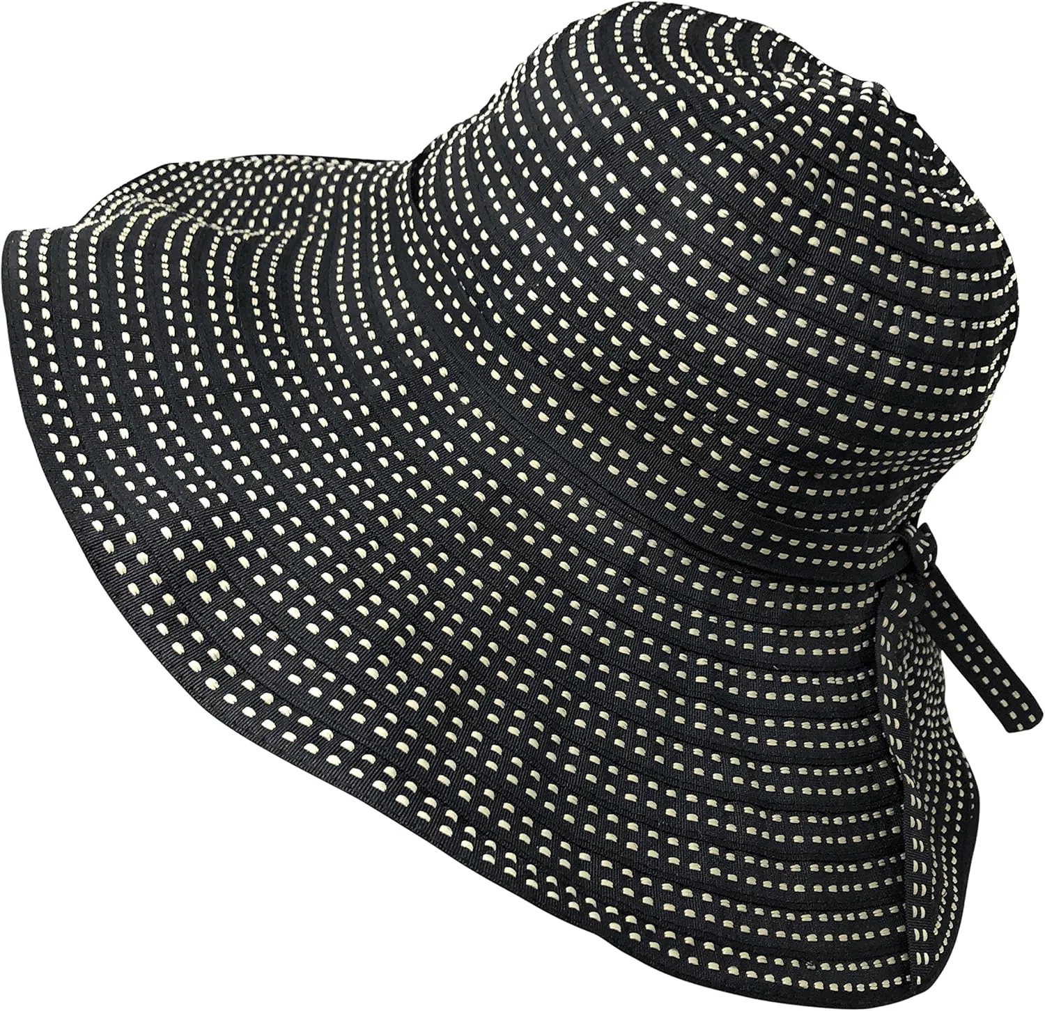 Packable Ribbon Crusher Sun Shade Beach Hat, Adjustable Wide Shapeable Brim, SPF UPF 50 UV Protection