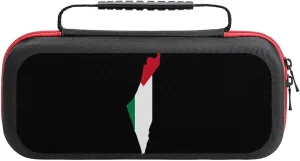 Palestine Flag Map Carrying Case Compatible with Switch/Switch Lite Protective Hard Shell Travel Carrying Case Pouch