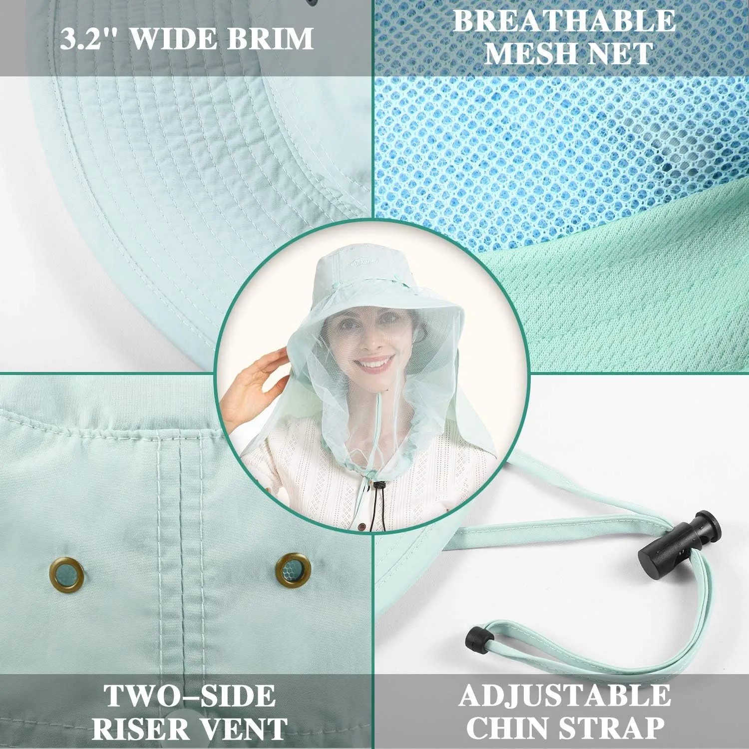 Palmyth Head Net Hat, Sun Hat Safari Hat