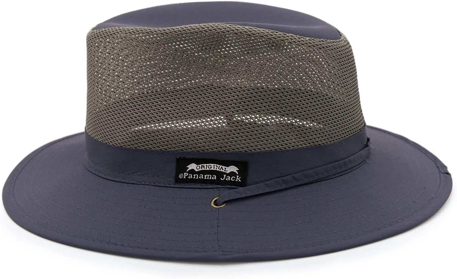 Panama Jack Nylon Mesh Safari Hat - Lightweight, UPF (SPF) 50  Sun Protection, 2 1/2" Big Brim, Chin Strap
