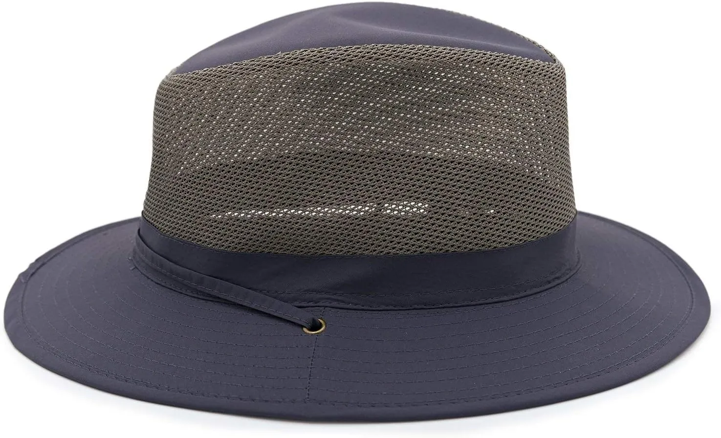 Panama Jack Nylon Mesh Safari Hat - Lightweight, UPF (SPF) 50  Sun Protection, 2 1/2" Big Brim, Chin Strap