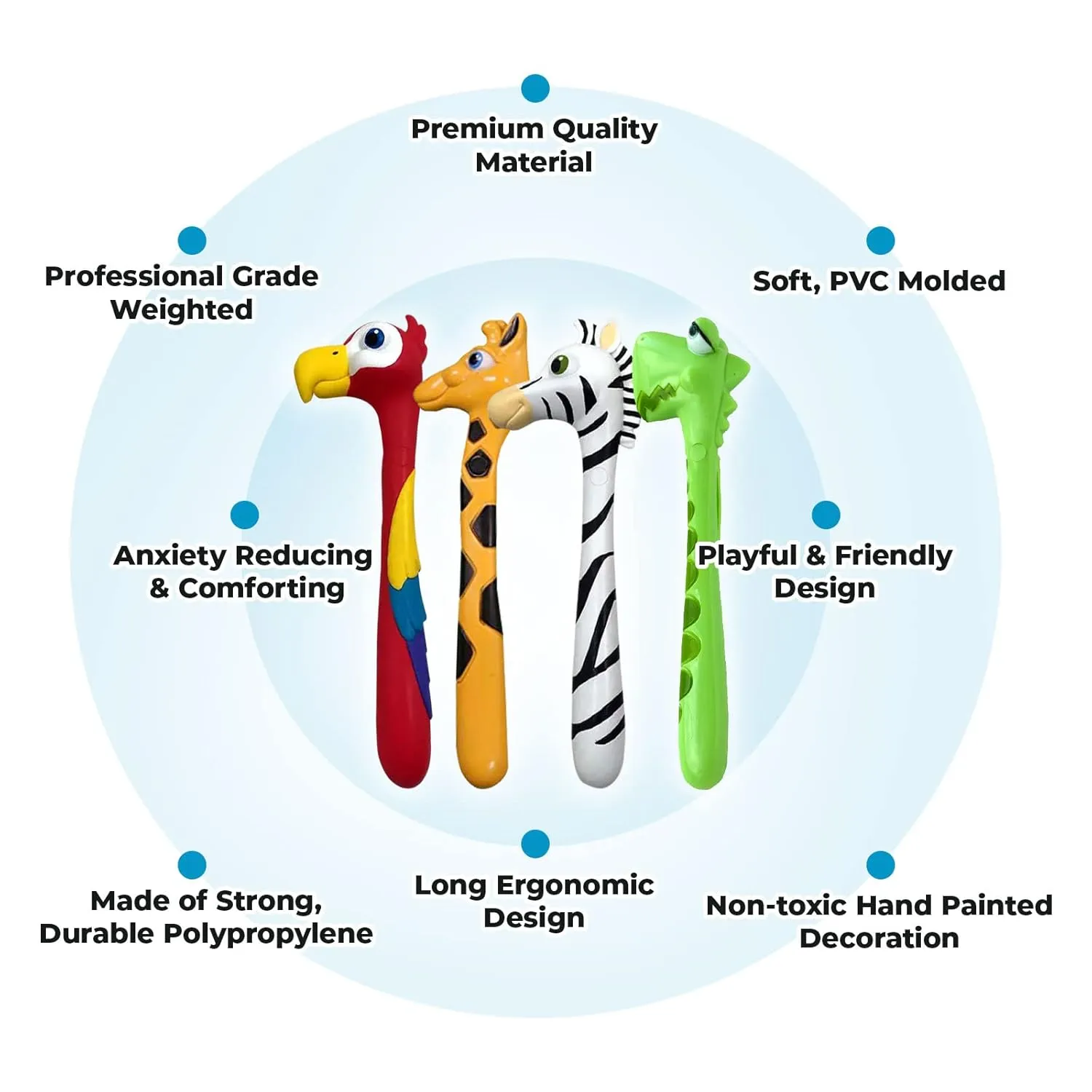 Parrot Reflex Hammer for Kids – Pediatric Percussion Hammer with User-Friendly Design, Non-Toxic & Latex-Free, Comfortable and Soothing Tool for Doctors & Nurses in Clinics and Hospitals