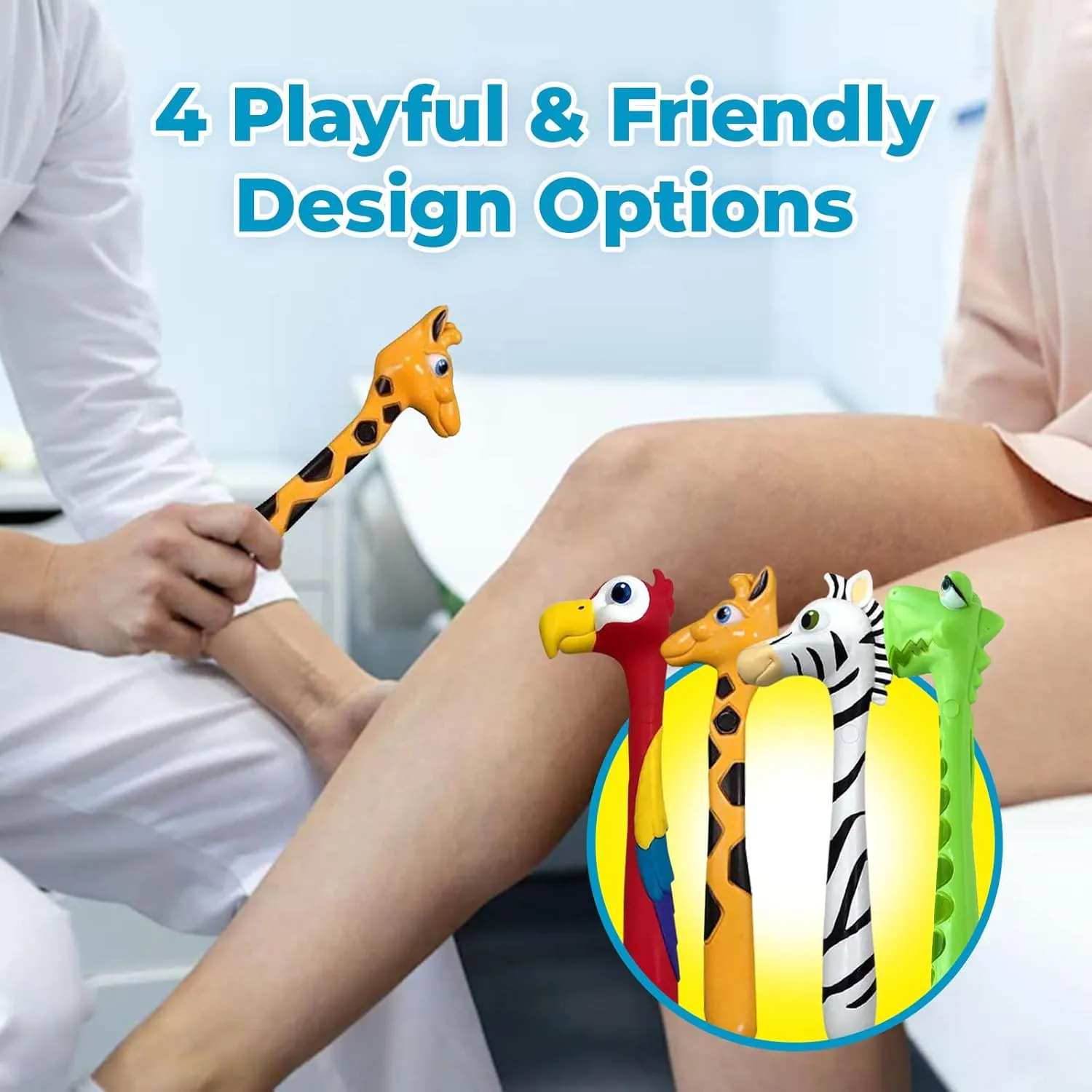 Parrot Reflex Hammer for Kids – Pediatric Percussion Hammer with User-Friendly Design, Non-Toxic & Latex-Free, Comfortable and Soothing Tool for Doctors & Nurses in Clinics and Hospitals