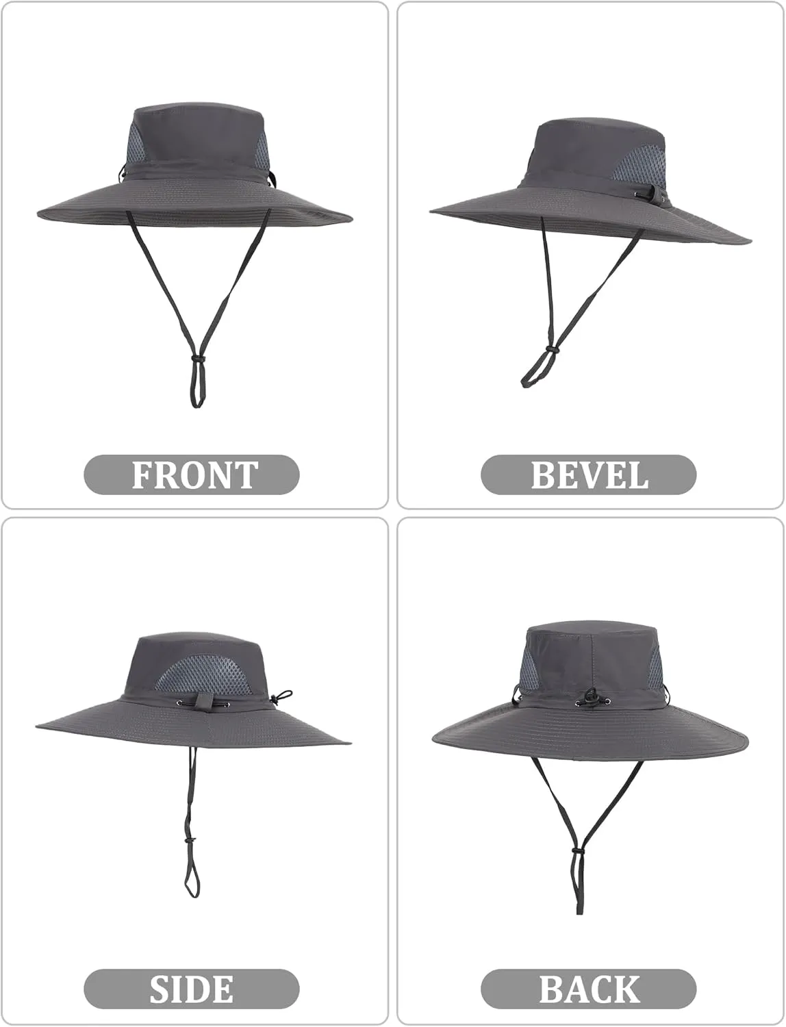 Peicees Fishing Hat, UPF 50  Wide Brim Sun Hat for Women Safari Hats Hiking Hats Sun Hats with UV Protection