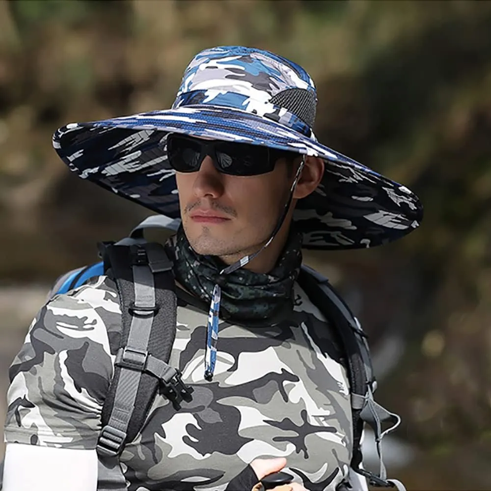 Peicees Super Wide Brim Sun Hat UPF 50  UV Waterproof Fishing Hat for Men Women
