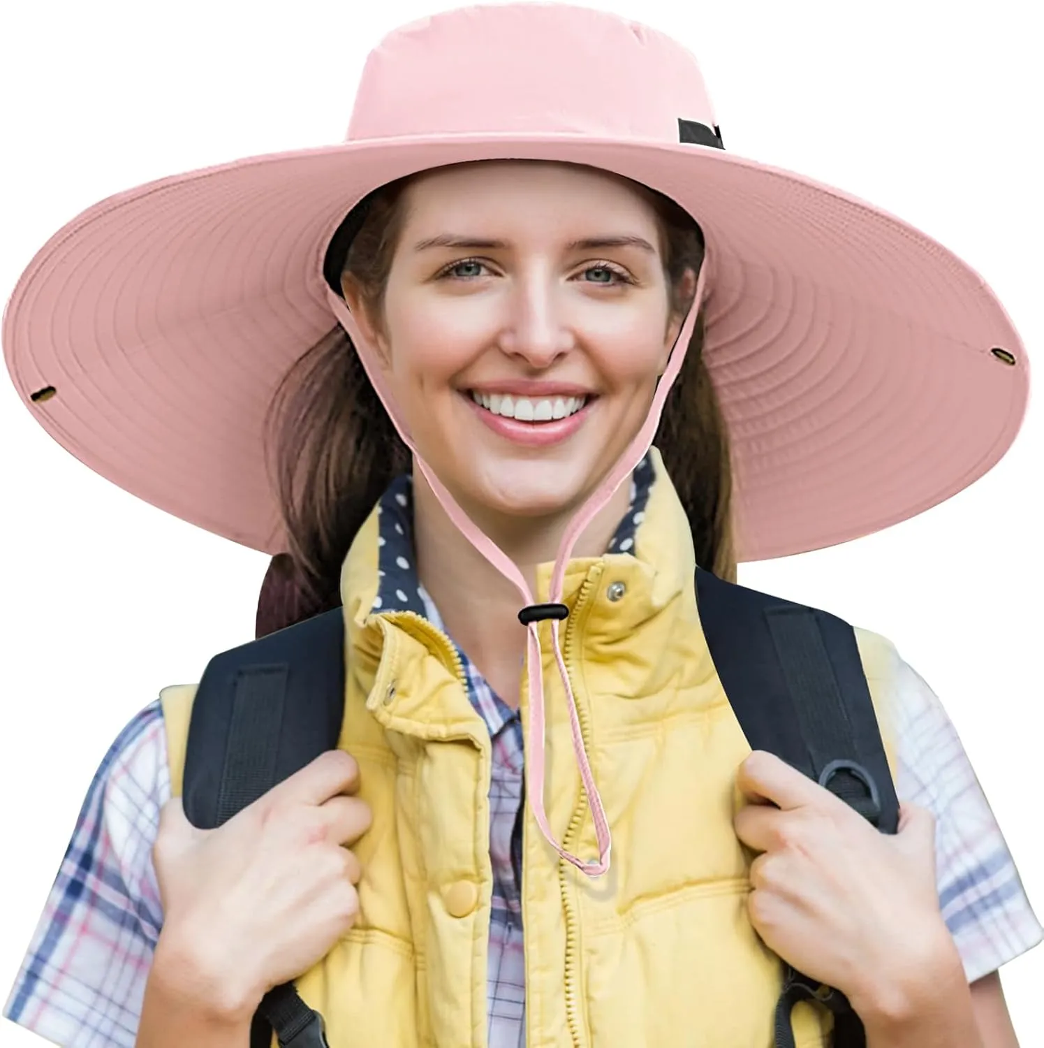 Peicees Women Wide Brim Sun Hat UPF50  Waterproof Bucket Hat for Fishing Hiking Camping