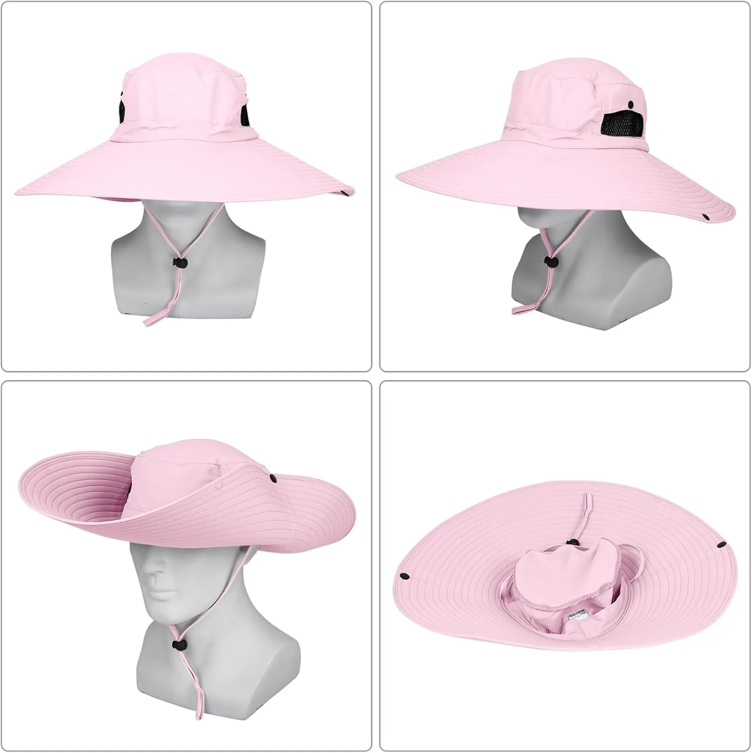 Peicees Women Wide Brim Sun Hat UPF50  Waterproof Bucket Hat for Fishing Hiking Camping