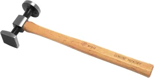 Performance Tool W1012 Heat-Shrinking Hammer, High Carbon Drop Forged Steel Head, Genuine Hickory Handle, Ideal for Metal Working with Dolly