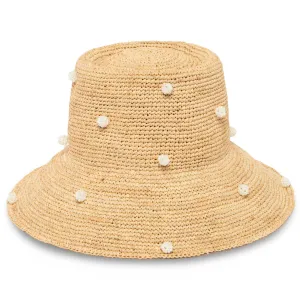 Perla Crochet Raffia Bell Bucket