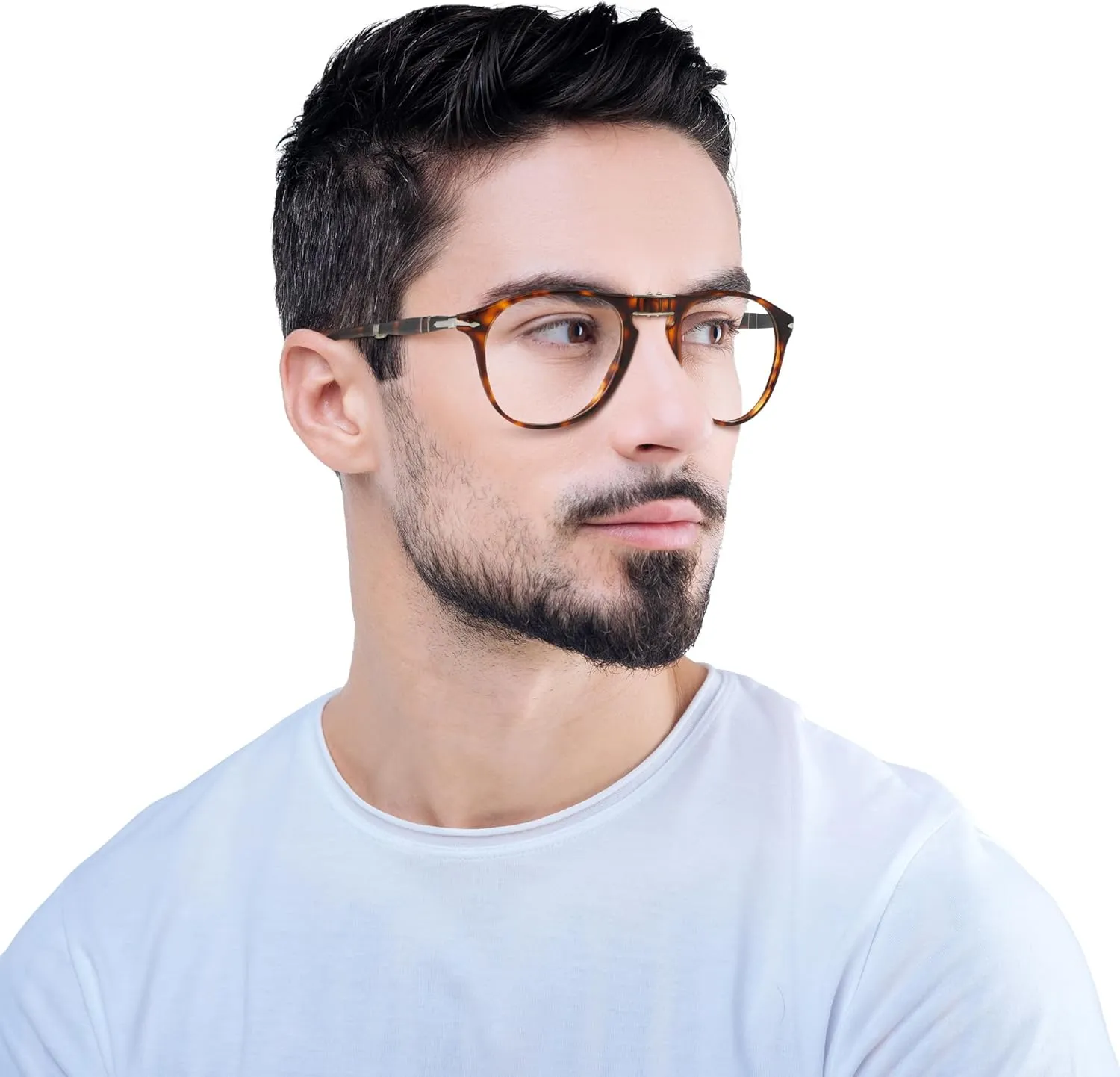 Persol Men's Po9714vm Aviator Prescription Eyewear Frames