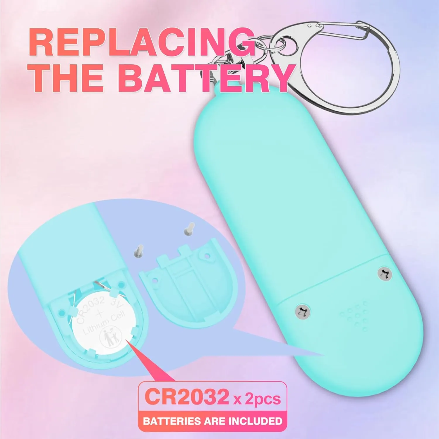 Personal Safety Alarm for Women - 2 Pack 130dB Self Defense Keychains Siren Whistle & LED Strobe Light - Emergency Security Safe Protection Devices for Kids Elderly