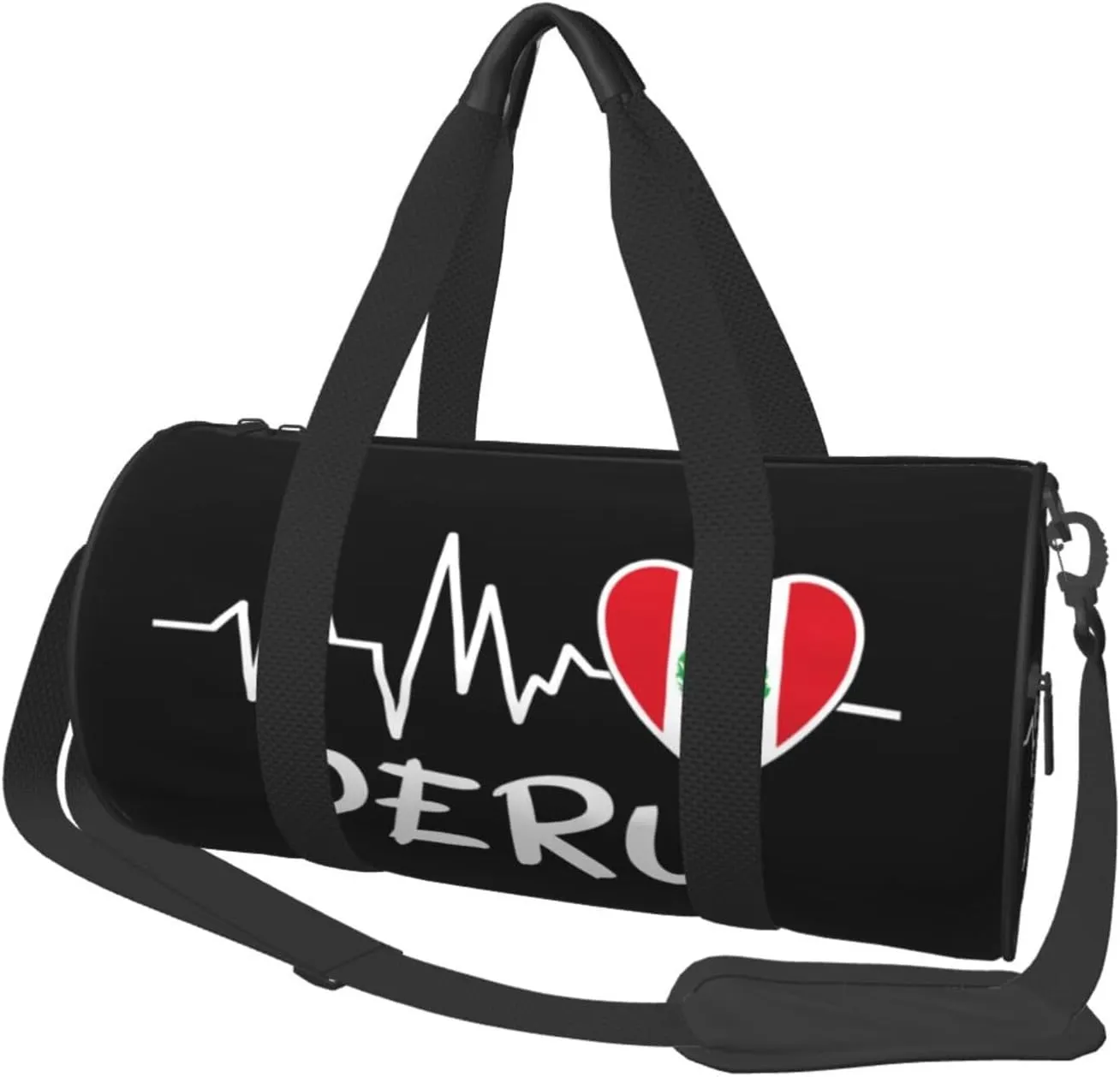 Peru Heartbeat Duffel Bag Gym Bag Travel Sports Tote Large Foldable Beach Swim Yoga9