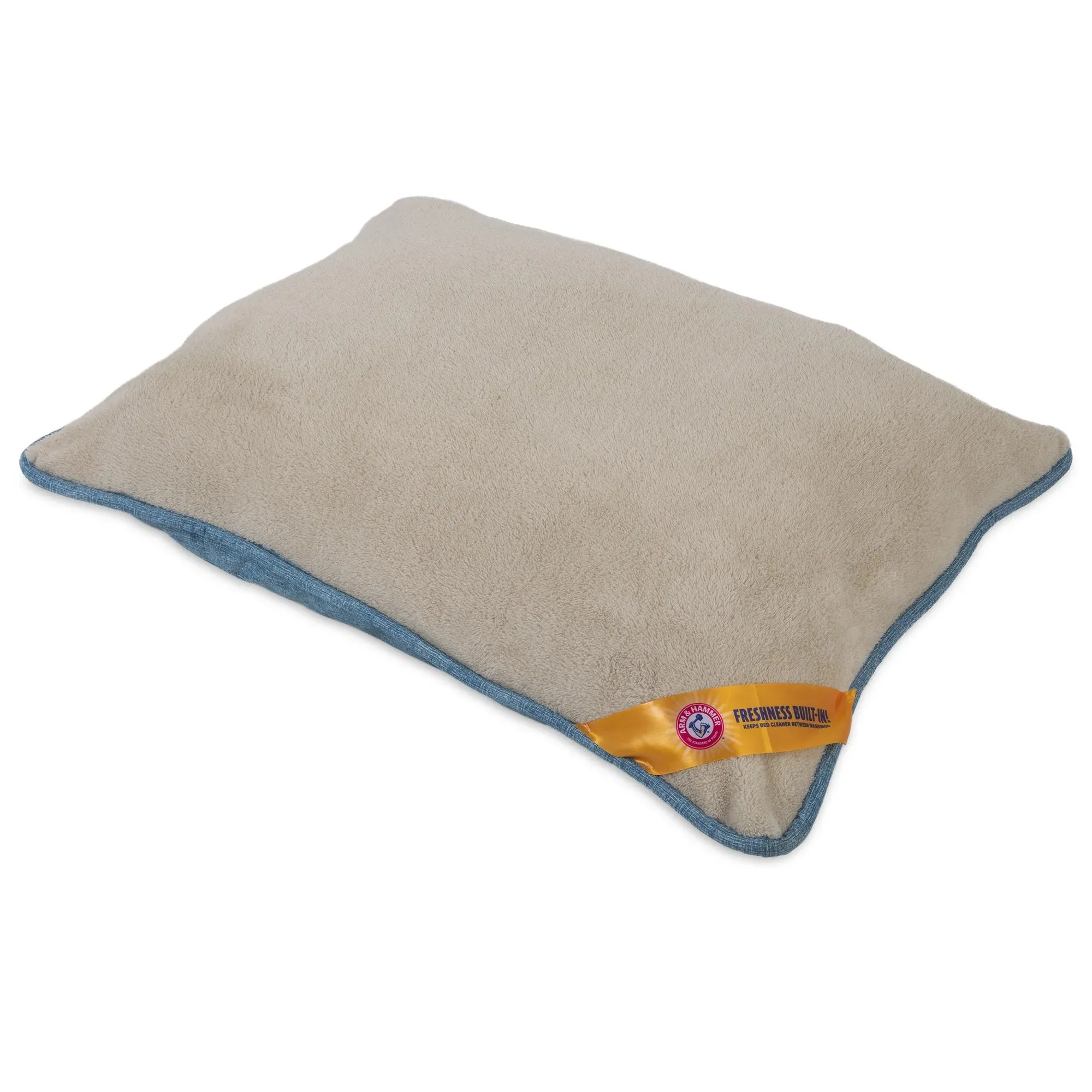 Pet Pillow Bed for Cats and Dogs with Built-In Protection to Reduce Odor, Medium 36" X 27" X 6", Blue