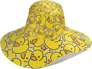 Pfrewn Women's Gardening Hat Wide Brim Sun Hats Waterproof Foldable UV Protection Hat for Garden