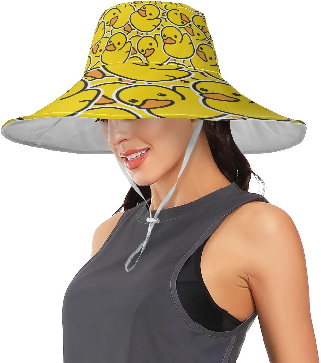 Pfrewn Women's Gardening Hat Wide Brim Sun Hats Waterproof Foldable UV Protection Hat for Garden