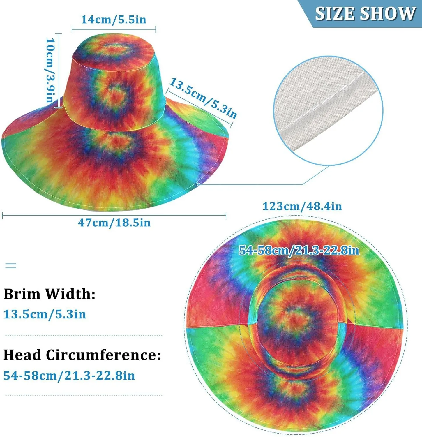 Pfrewn Women's Summer Wide Brim Sun Hats Waterproof Foldable Sun UV Protection Hat Gardening Hat for Garden