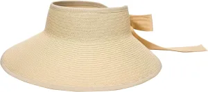 Pineapple&Star Vienna Visor Women’s Summer Sun Straw Packable UPF 50  Beach Hat