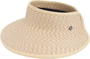 Pineapple&Star Vienna Visor Women’s Summer Sun Straw Packable UPF 50  Beach Hat