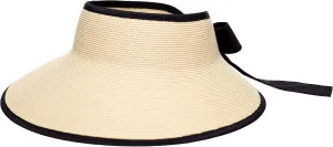 Pineapple&Star Vienna Visor Women’s Summer Sun Straw Packable UPF 50  Beach Hat