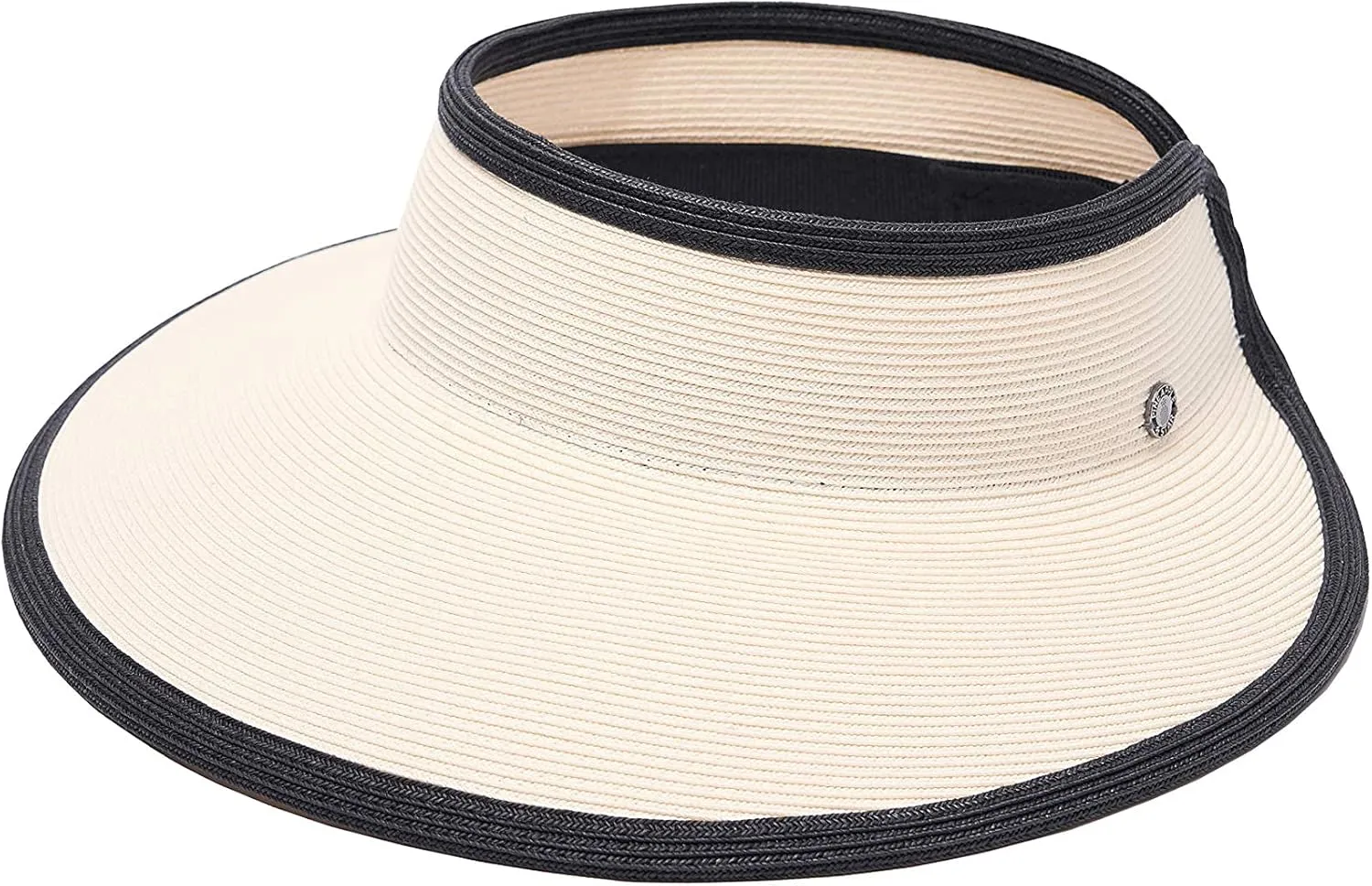 Pineapple&Star Vienna Visor Women’s Summer Sun Straw Packable UPF 50  Beach Hat