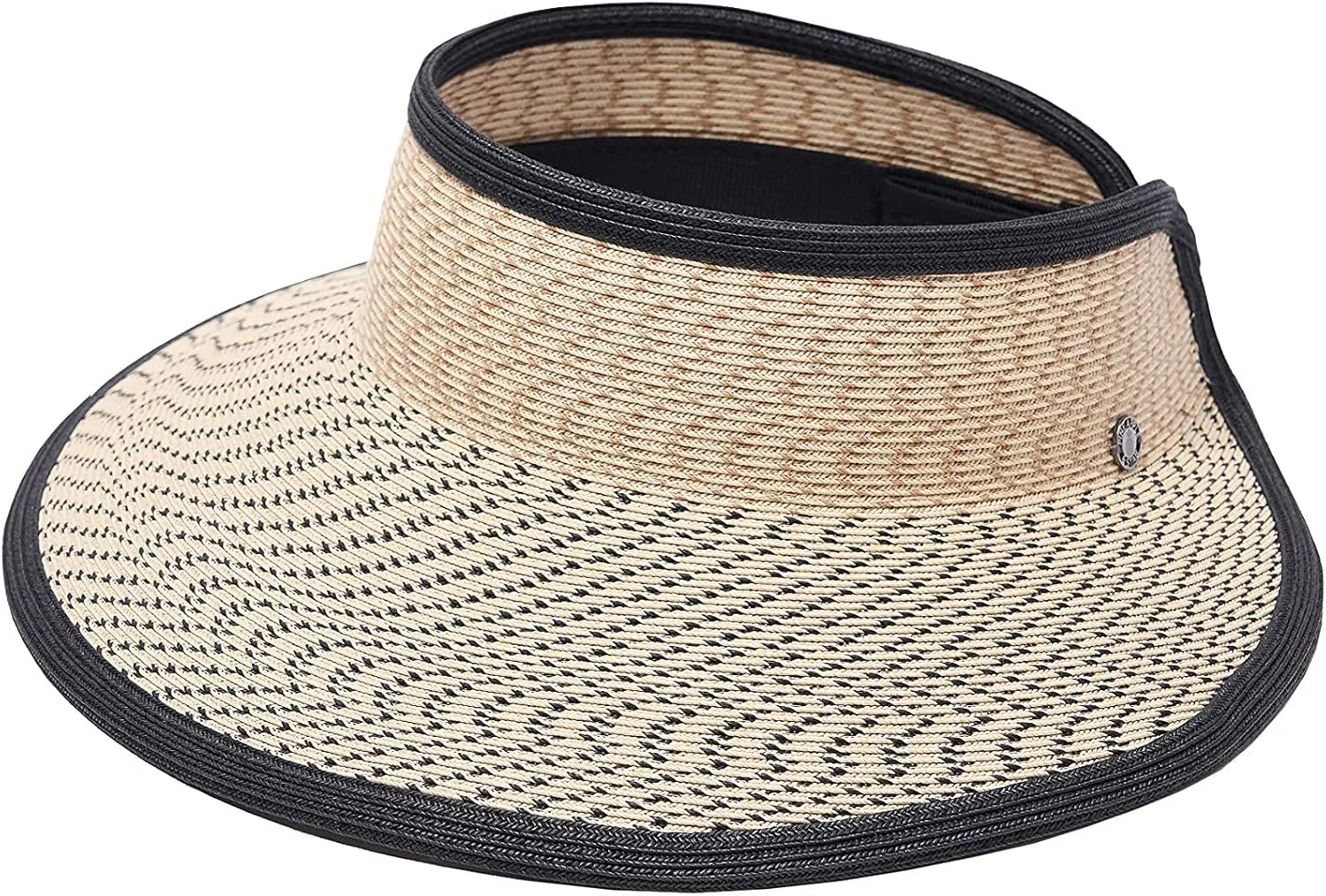 Pineapple&Star Vienna Visor Women’s Summer Sun Straw Packable UPF 50  Beach Hat