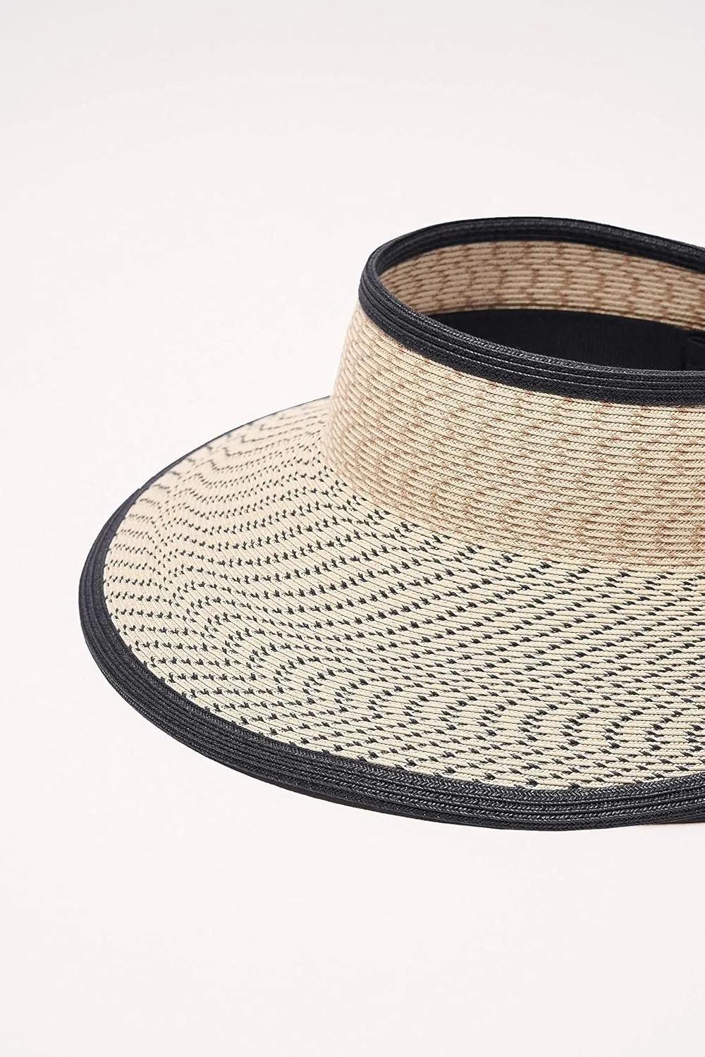 Pineapple&Star Vienna Visor Women’s Summer Sun Straw Packable UPF 50  Beach Hat