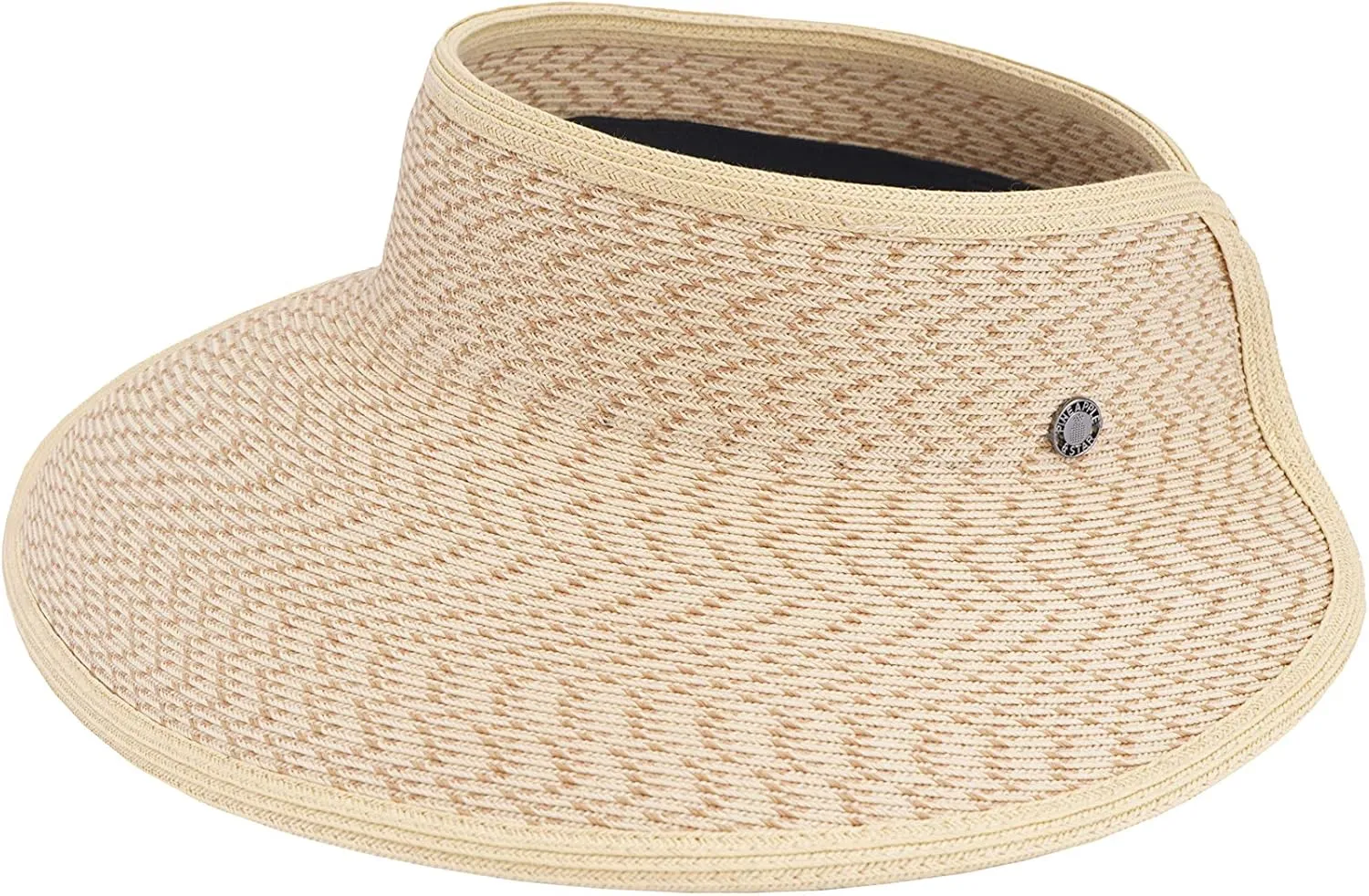 Pineapple&Star Vienna Visor Women’s Summer Sun Straw Packable UPF 50  Beach Hat