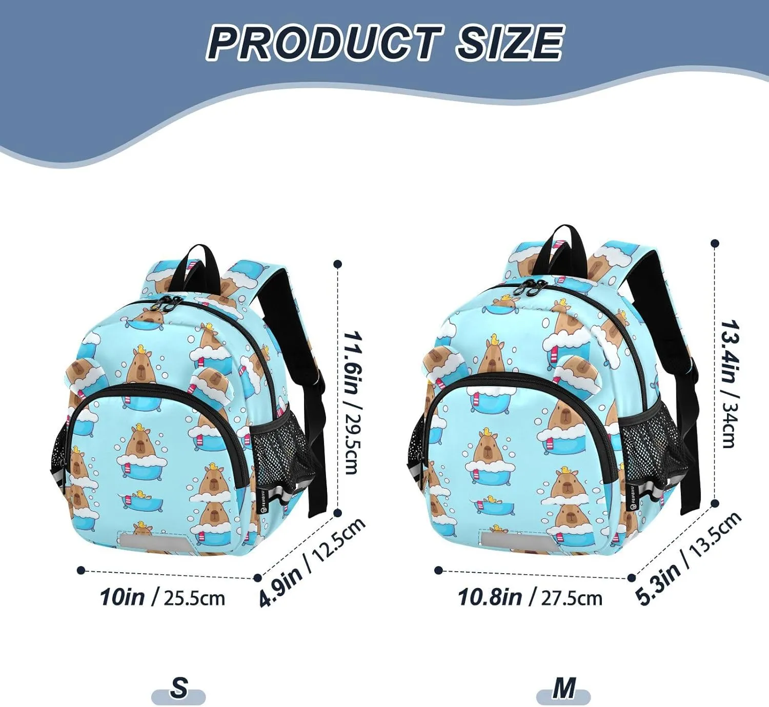 Plaaee Capibala Shower Toddler Backpack Harness Leash Kids Back Pack Harnesses Leashes Tether for Boys Girls Outdoor Travel M