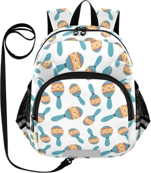 Plaaee Mexican Maracas Instrument Toddler Backpack Harness Leash Kids Back Pack Harnesses Leashes Tether for Boys Girls Outdoor Travel S