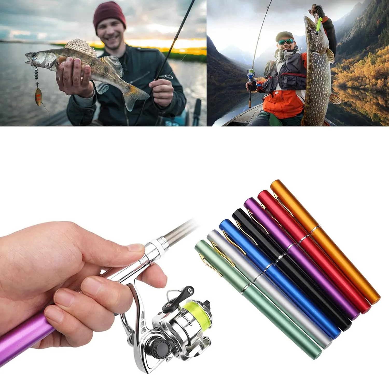 Pocket Fishing Rod Telescopic Pen Shaped Fishing Rod Fishing Rod for Freshwater Fishing