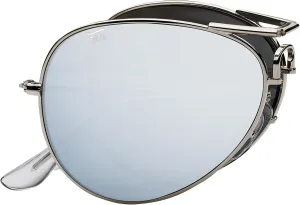 Polarized Folding Sunglasses – Scratch Resistant Lens Coating – Collapsible Frame – Premium Leather Case – Aviators