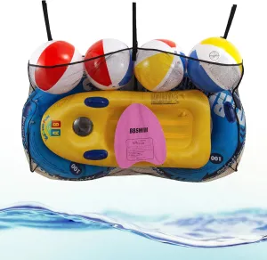Pool Float Storage Bag,Pool Float Toy Storage Mesh Bag,Adjustable Pool Toy Hanging Mesh Organizer Net Bag for Rafts,Floats,Balls,Noodle,Water Inflatable Toys and Other Swimming Pool Accessories