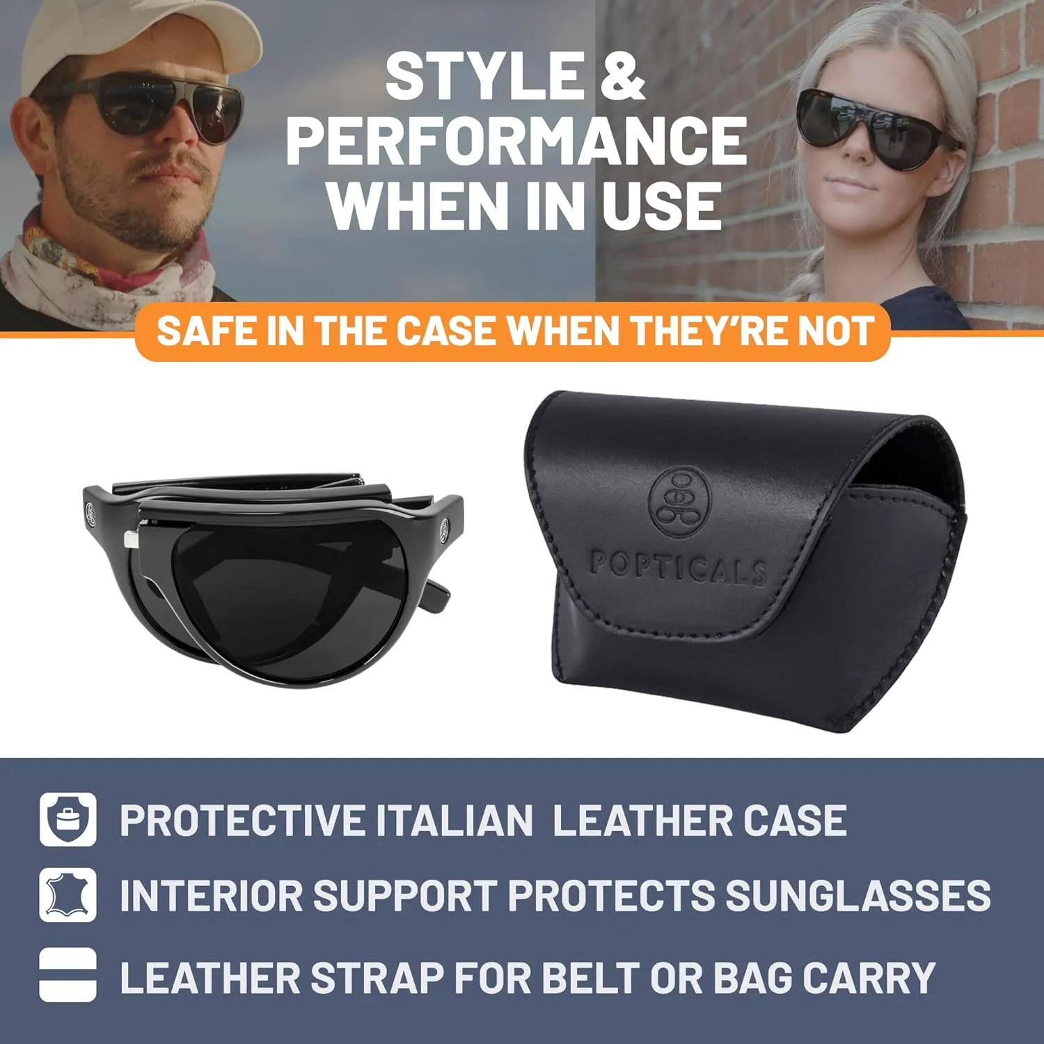 PopAir Foldable and Oversized Aviator Sunglasses for Women and Men