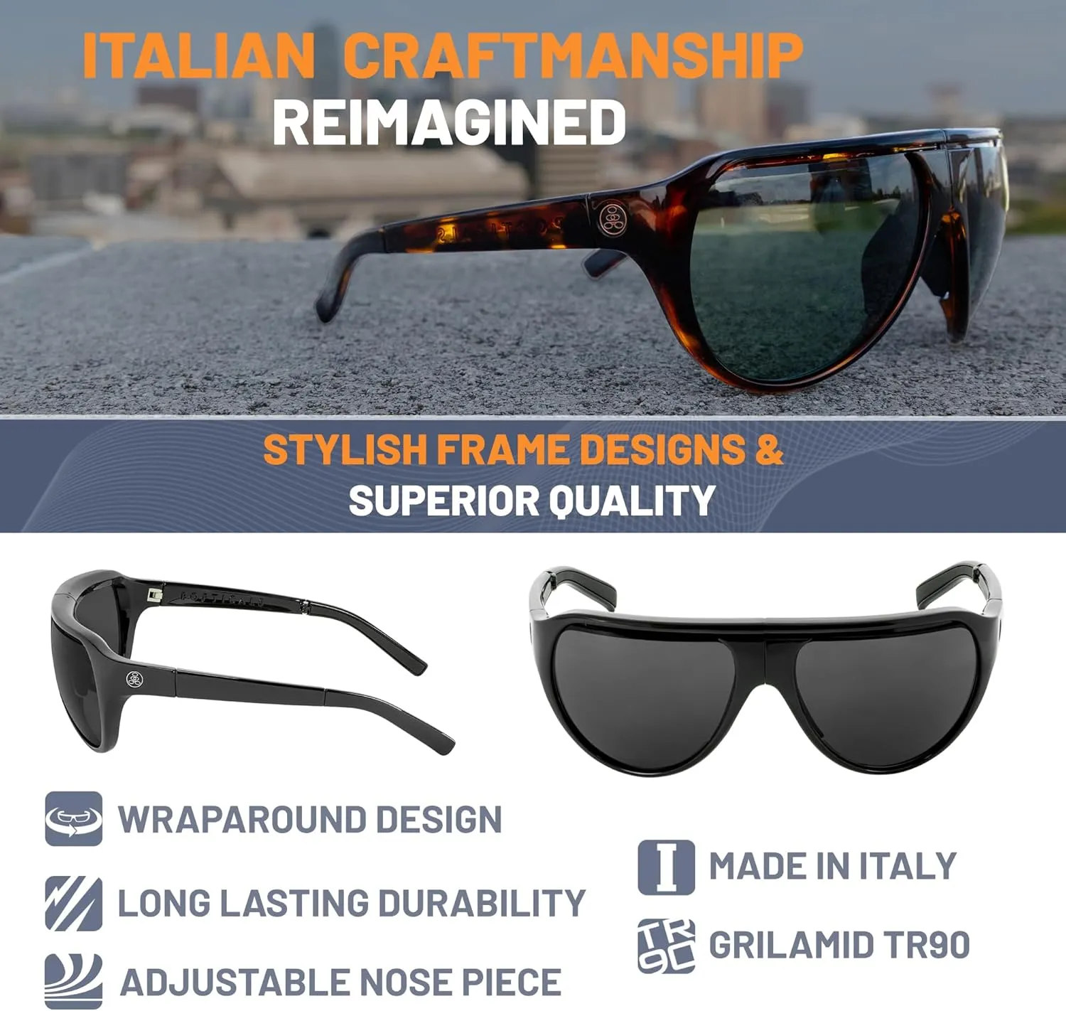 PopAir Foldable and Oversized Aviator Sunglasses for Women and Men